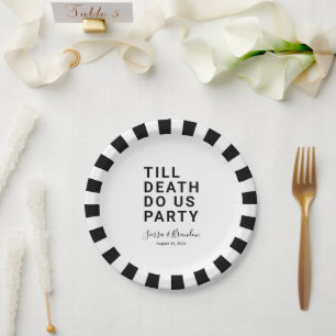 Grappig tot de dood ons huwelijk of Verloving doen Papieren Bordje