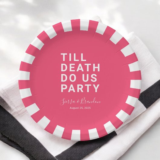 Grappig tot de dood ons huwelijk of Verloving doen Papieren Bordje