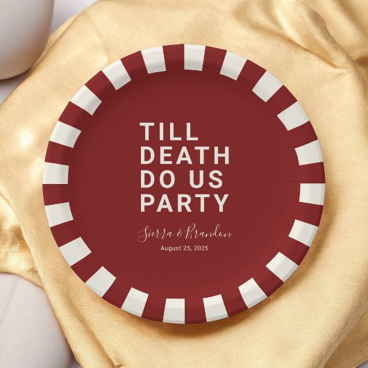 Grappig tot de dood ons huwelijk of Verloving doen Papieren Bordje