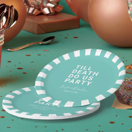 Grappig tot de dood ons huwelijk of Verloving doen Papieren Bordje