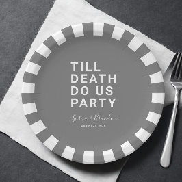 Grappig tot de dood ons huwelijk of Verloving doen Papieren Bordje