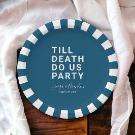 Grappig tot de dood ons huwelijk of Verloving doen Papieren Bordje