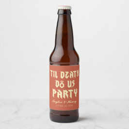 Grappig Tot de Dood Ons Scheidt Bruiloft Drank Lab Bier Etiket