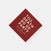 Grappig tot de dood ons scheidt Bruiloft of Verloo Servet (Hoek)