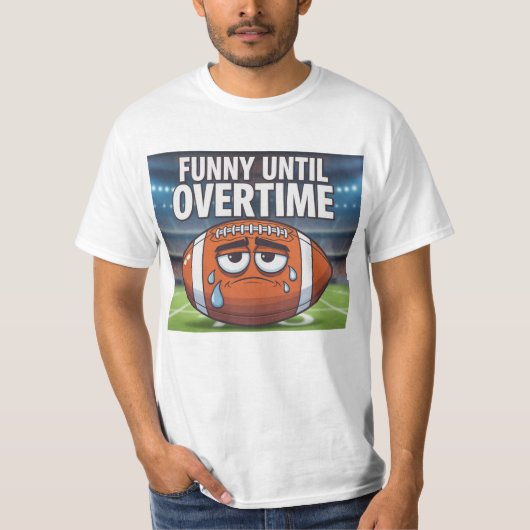 Grappig tot overuren t-shirt (Voorkant)
