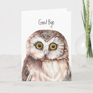 Grappig, tot ziens... ik zal je missen, Cute Owl Kaart
