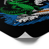 Grappig Tot ziens Later Alligator Surfen Gator Sou Poster (Hoek)