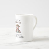 Grappig "Touch My Coffee" Koe Porselein Kop (Voorkant rechts)