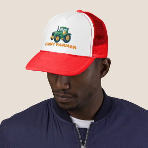 Grappig Tractor Cartoon Ontwerp Trucker Pet