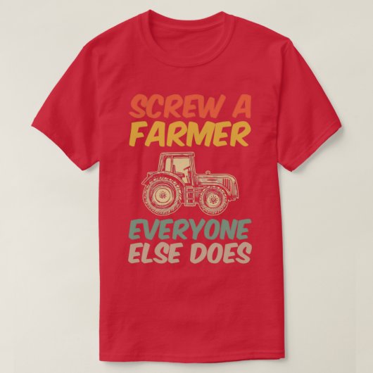 Grappig tractor die een boer laat zien die iederee t-shirt (Design voorkant)