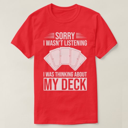 Grappig trading Kaart Game TCG I dacht aan M T-shirt (Design voorkant)