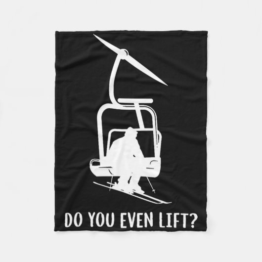Grappig, train je zelfs ski's fleece deken (Voorkant)