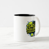 Grappig tranen van mijn Pickleball-tegenhangers Ty Tweekleurige Koffiemok (Voorkant rechts)