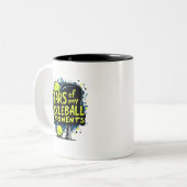 Grappig tranen van mijn Pickleball-tegenhangers Ty Tweekleurige Koffiemok (Voorkant links)