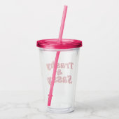 Grappig Trashy & Sassy Quote Roze Acryl Drinkbeker (Achterkant)