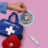 Grappig Trauma Lama Preventie Unit Medisch Ronde Sticker