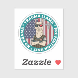 Grappig Trauma Lama Preventie Unit Medisch Sticker