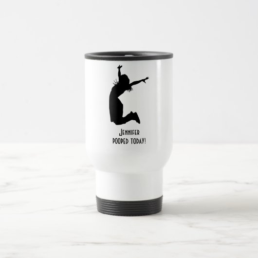 Grappig Travel Mug jij personaliseert me vandaag. Reisbeker (Center)
