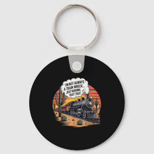Grappig treinwrak maakt een grapje over Toot Toot  Sleutelhanger