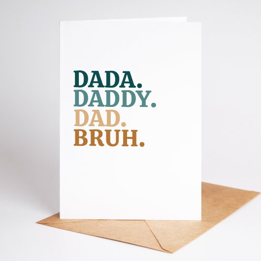 Grappig & Trendy Bruh Vaderdag Kaart