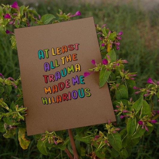 Grappig trendy regenboog esthetisch Poster