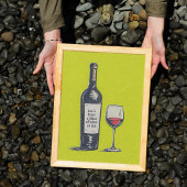 Grappig trendy Retro Wine Art Poster