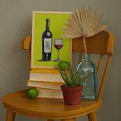 Grappig trendy Retro Wine Art Poster