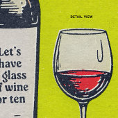 Grappig trendy Retro Wine Art Poster