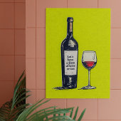 Grappig trendy Retro Wine Art Poster