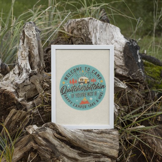 Grappig Trendy RV Camping Wall Art Poster