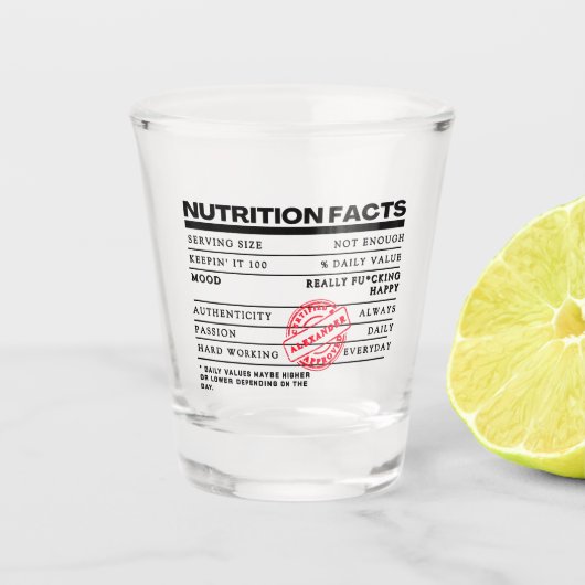 Grappig Trendy Script  Typografie Shot glass Glas (Voorkant)