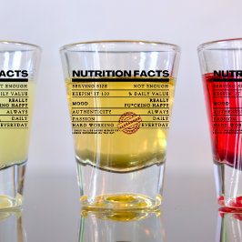 Grappig Trendy Script  Typografie Shot glass Glas