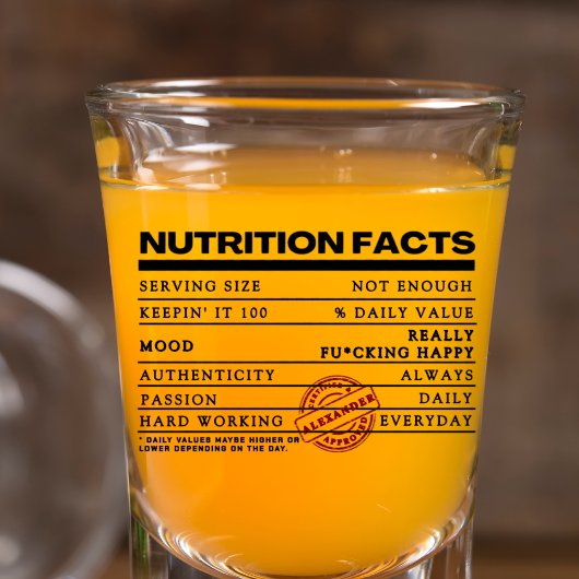 Grappig Trendy Script  Typografie Shot glass Shot Glas