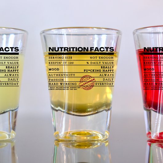 Grappig Trendy Script  Typografie Shot glass Shot Glas