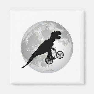 Grappig Trex Vliegende Maan Ontwerp Magneet