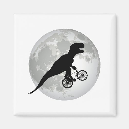 Grappig Trex Vliegende Maan Ontwerp Magneet (Voorkant)
