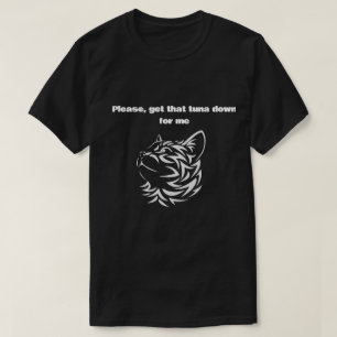 Grappig Tribale Kat Tonijn Citaat T-Shirt