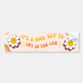 Grappig triest meme huilen retro Bumpersticker (Voorkant)