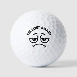Grappig triest verloren golfballen