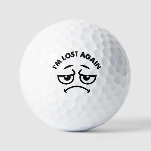Grappig triest verloren golfballen (Voorkant)