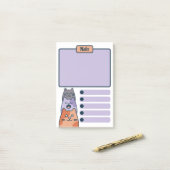 Grappig Trio van Tekenfilmkatten Post-it® Notes (Op bureau)