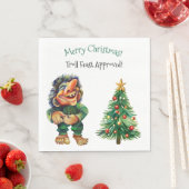 Grappig Troll Christmas Party Scandinavische stijl Servet (Insitu)