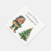 Grappig Troll Christmas Party Scandinavische stijl Servet (Hoek)