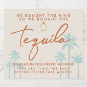 Grappig Tropisch Afscheidscade Weekend Likeurfles Etiket (Enkel label)