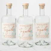 Grappig Tropisch Afscheidscadeau voor de Bruid  Likeurfles Etiket (Flessen)