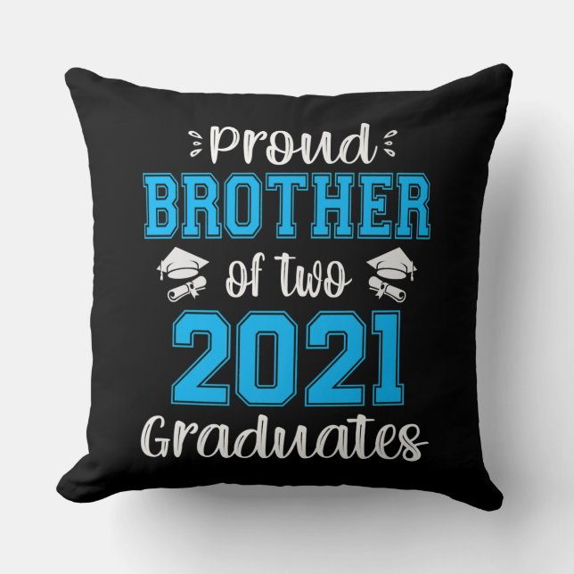 Grappig Trots Broer van 2021 Afgestudeerden T-shir Kussen (Voorkant)