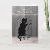 Grappig Trots Cat Graduating Kaart (Voorkant)