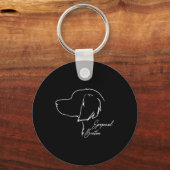 Grappig Trots Epagneul Breton Profiel Hond Mama Hu Sleutelhanger (Voorkant)