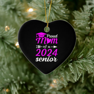 Grappig trots mama van een 2024 senior Afstuderen  Keramisch Ornament