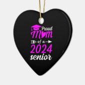 Grappig trots mama van een 2024 senior Afstuderen  Keramisch Ornament (Links)